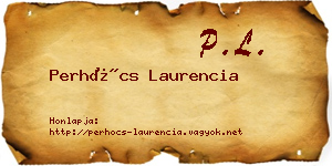 Perhócs Laurencia névjegykártya